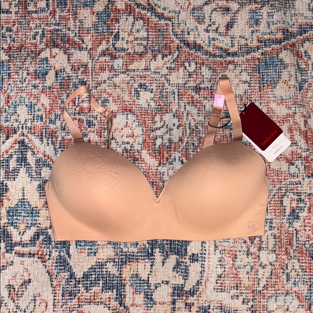 Tommy John Cool Cotton Lightly Lined Wireless Bra in Maple Sugar SZ 36D NWT - Picture 3 of 6